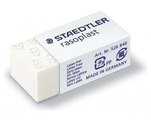 GOMA DE BORRAR RASOPLAST (33X16X13 MM) STAEDTLER 526 B40 (MIN40) (Espera 4 dias)